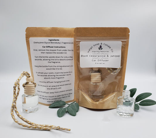 Black Cedarwood & Juniper Car Diffuser