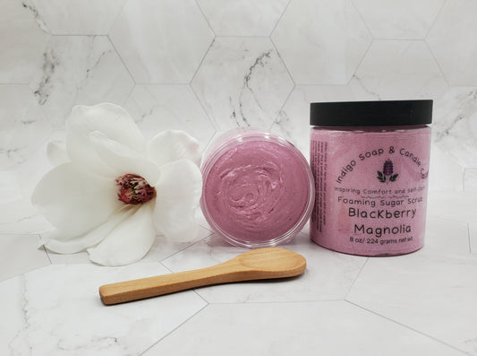 Blackberry Magnolia Whipped Foaming Sugar Scrub