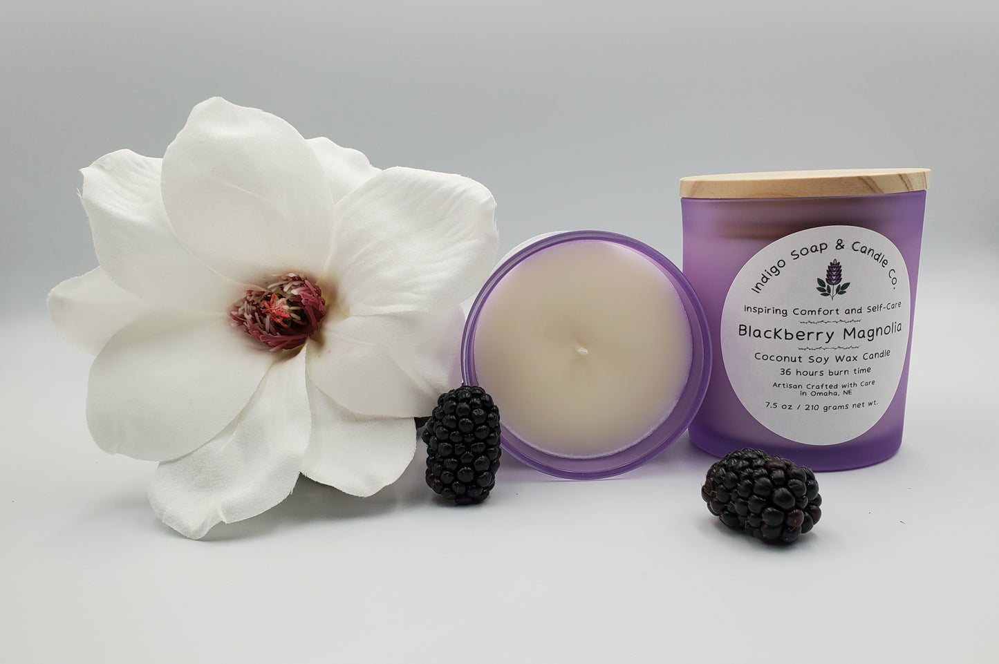 Blackberry Magnolia Coconut Soy Wax Candle