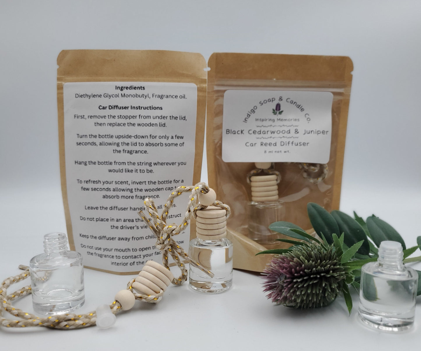 Black Cedarwood & Juniper Car Diffuser