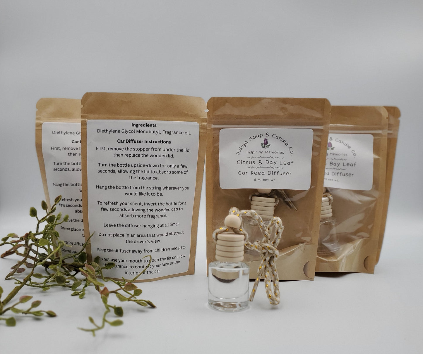 Bergamot & Bay Leaf Car Diffuser