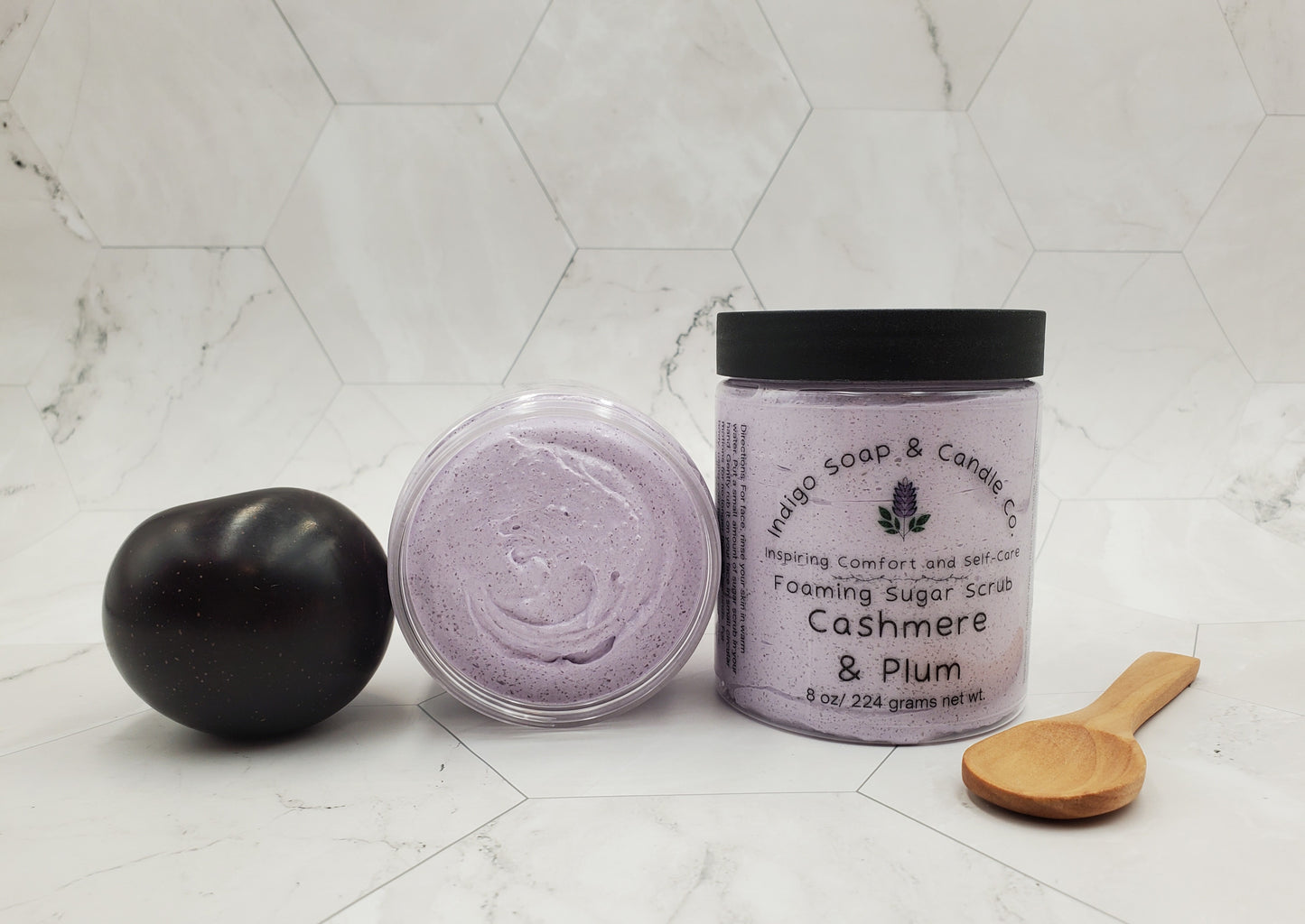 Cashmere & Plum Whipped Foaming Sugar Scrub