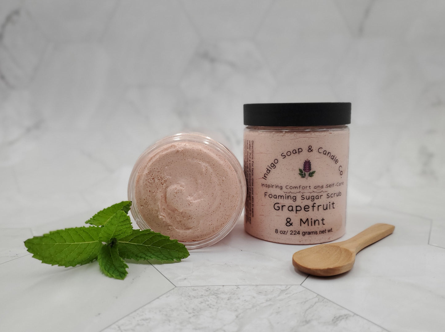 Grapefruit and Mint Foaming Sugar Scrub