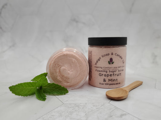 Grapefruit and Mint Foaming Sugar Scrub