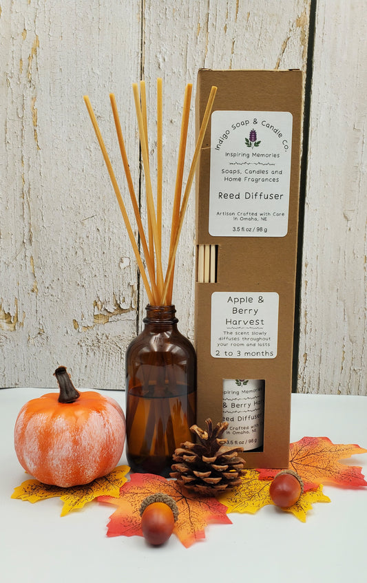 Apple & Berry Harvest Scented Reed Diffuser Set
