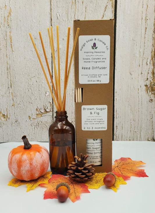 Brown Sugar & Fig Scented Reed Diffuser Set