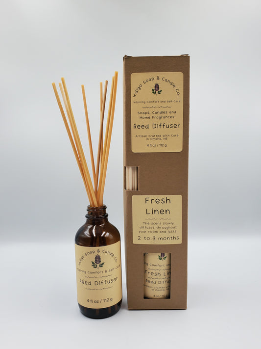 Fresh Linen Reed Diffuser Set