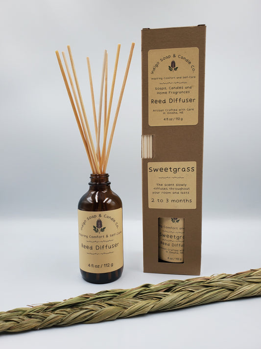 Sweetgrass Reed Diffuser Set